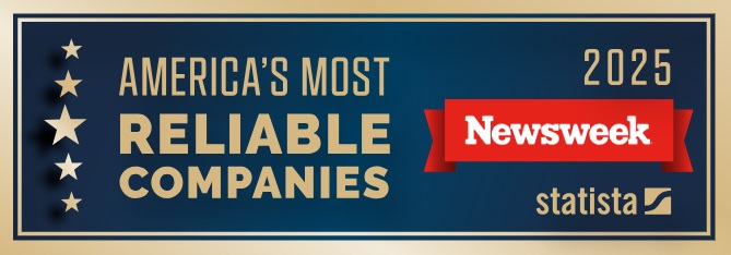 America Most Reliable Companies badge